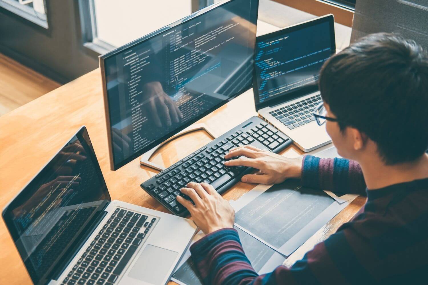 IT contractor at work