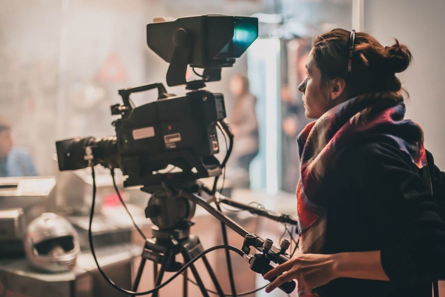 Female filmmaker in the media industry
