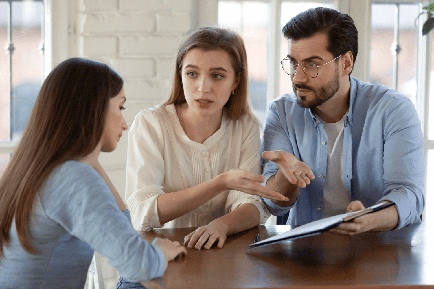 A couple unhappy with another woman