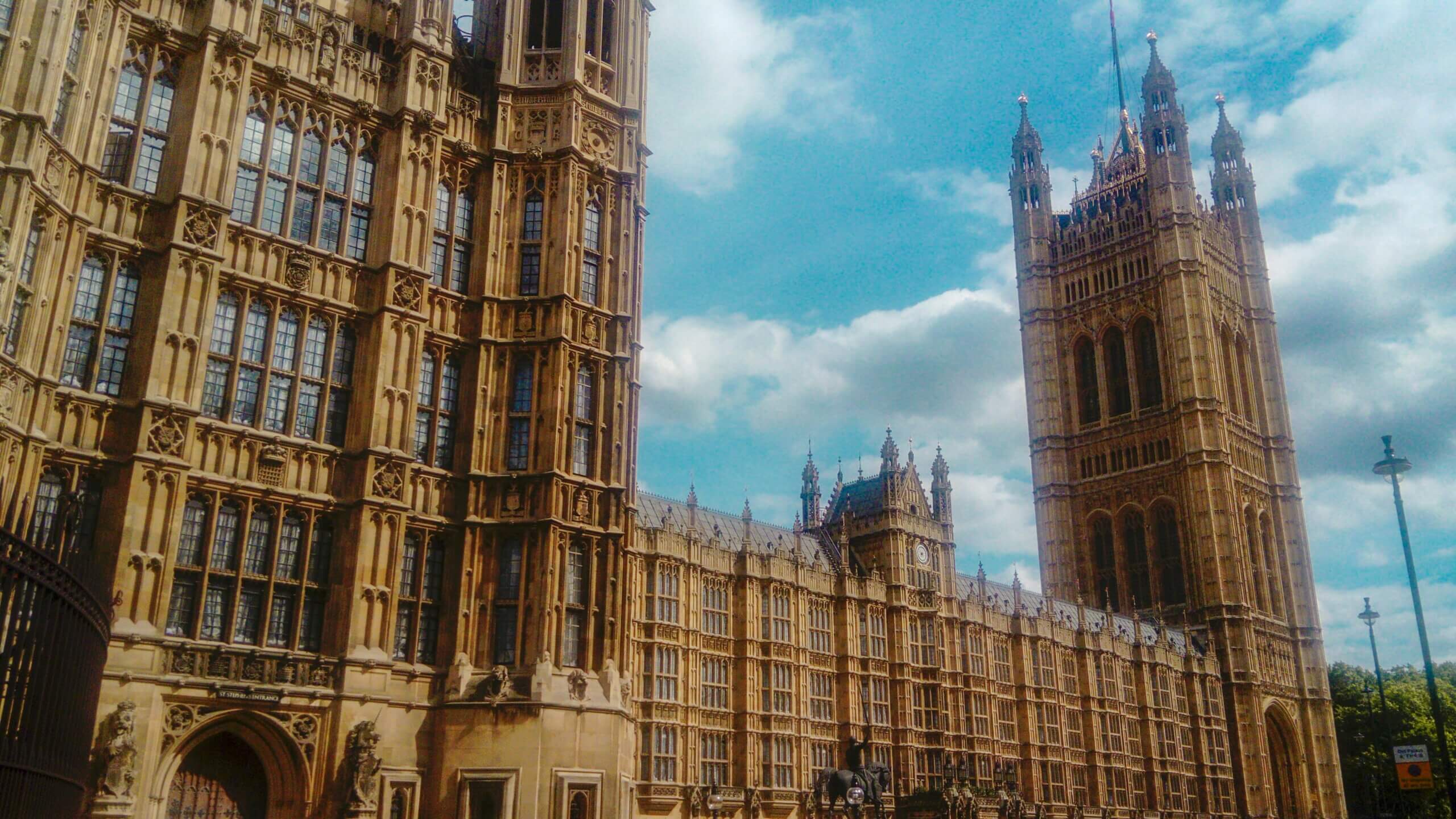 External photo of UK Houses of Parliament