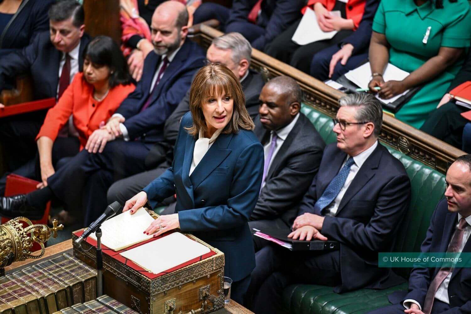 Image of Chancellor Rachel Reeves in the House of Commons, delivering the Autumn Budget 2025, representing article talking through key budget takeaways